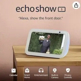 Echo Show 5 Smart Home Photo Frame Control and Entertainment